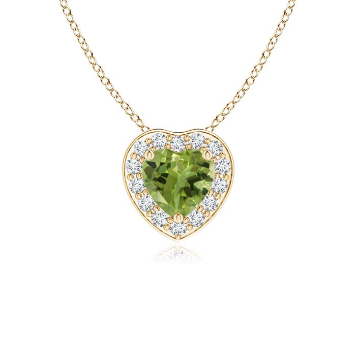 AA - Peridot / 0.33 CT / 14 KT Yellow Gold