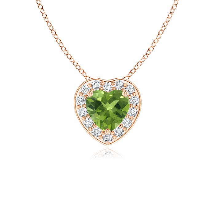 AAA - Peridot / 0.33 CT / 14 KT Rose Gold