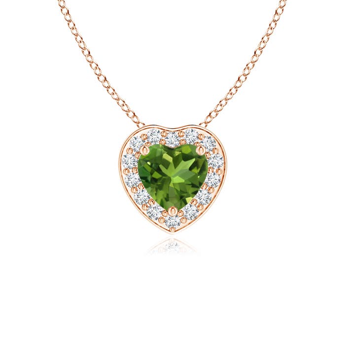 AAAA - Peridot / 0.33 CT / 14 KT Rose Gold