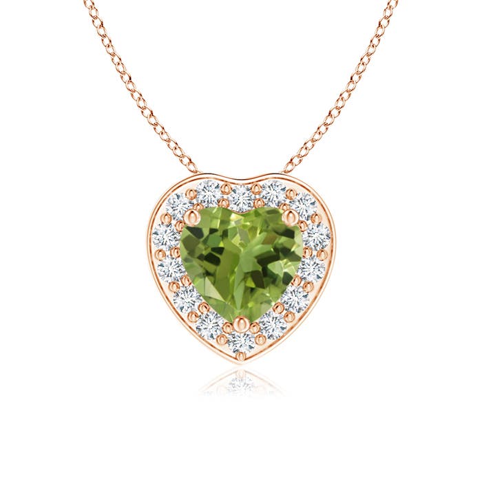 AA - Peridot / 0.43 CT / 14 KT Rose Gold