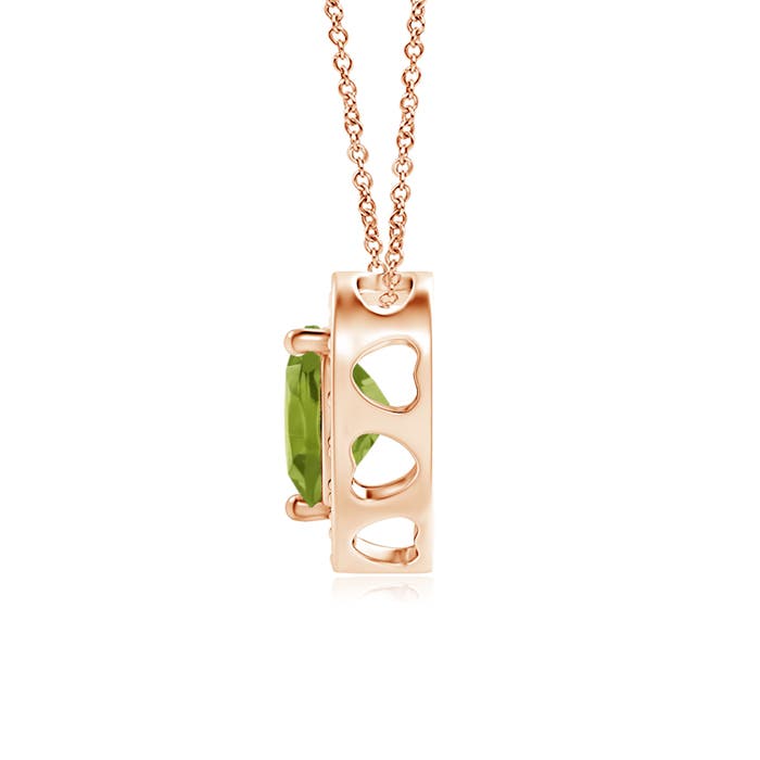 AA - Peridot / 0.43 CT / 14 KT Rose Gold