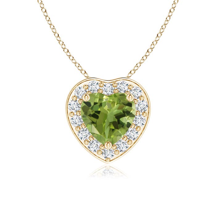 AA - Peridot / 0.43 CT / 14 KT Yellow Gold