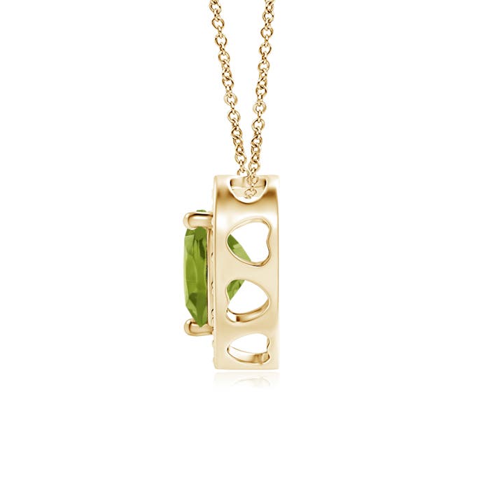 AA - Peridot / 0.43 CT / 14 KT Yellow Gold