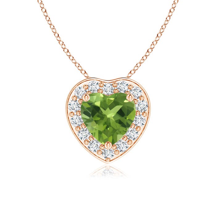 AAA - Peridot / 0.43 CT / 14 KT Rose Gold