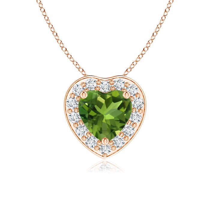 AAAA - Peridot / 0.43 CT / 14 KT Rose Gold