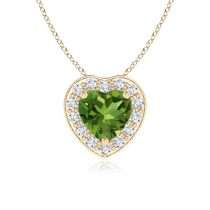 AAAA - Peridot / 0.43 CT / 14 KT Yellow Gold