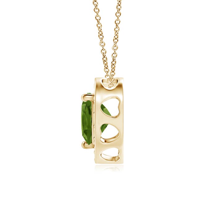 AAAA - Peridot / 0.43 CT / 14 KT Yellow Gold