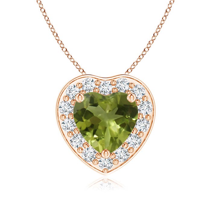 A - Peridot / 0.84 CT / 14 KT Rose Gold