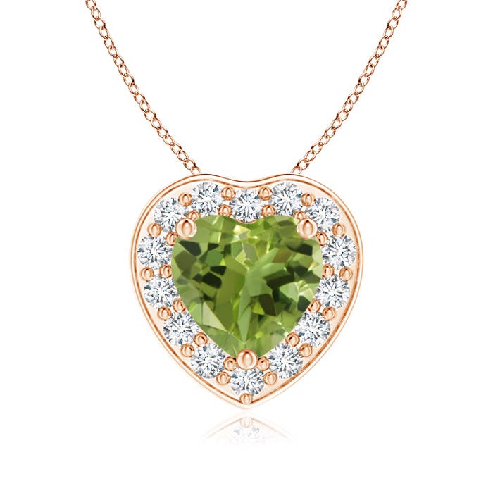 AA - Peridot / 0.84 CT / 14 KT Rose Gold