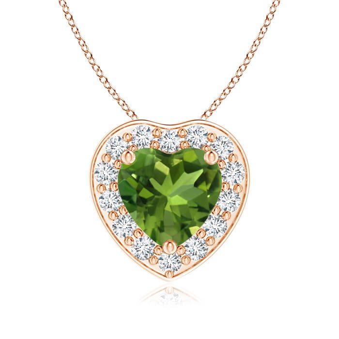 AAAA - Peridot / 0.84 CT / 14 KT Rose Gold