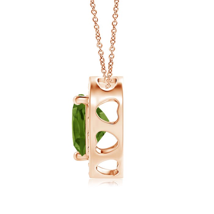 AAAA - Peridot / 0.84 CT / 14 KT Rose Gold