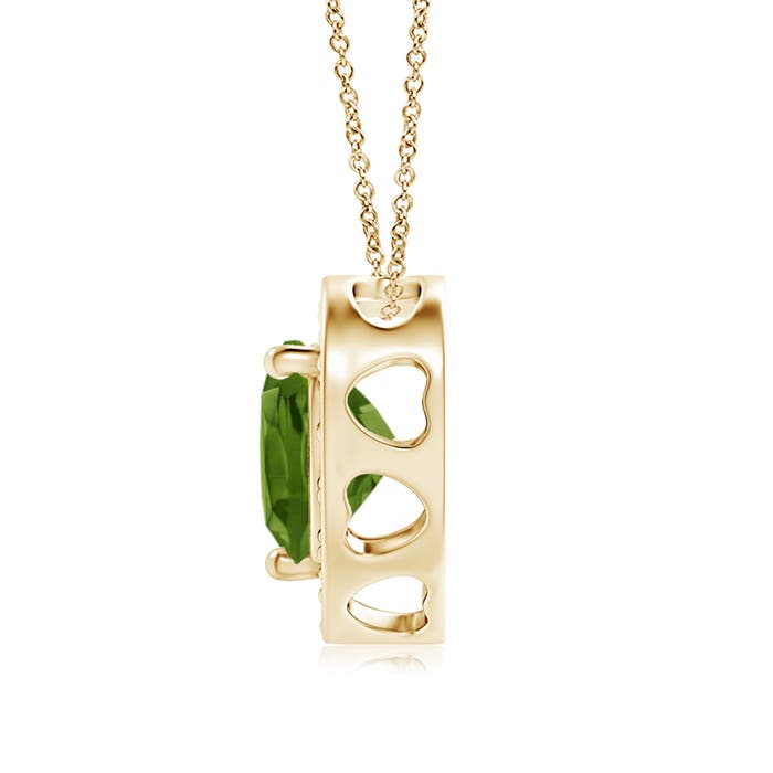 AAAA - Peridot / 0.84 CT / 14 KT Yellow Gold