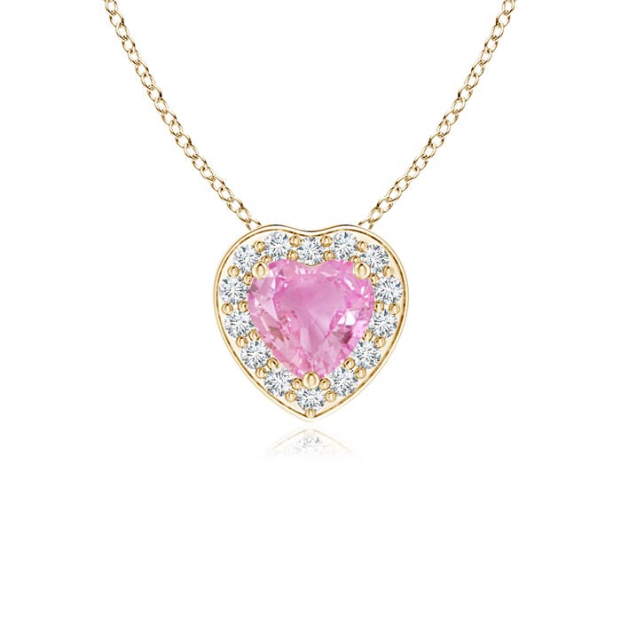 A - Pink Sapphire / 0.33 CT / 14 KT Yellow Gold