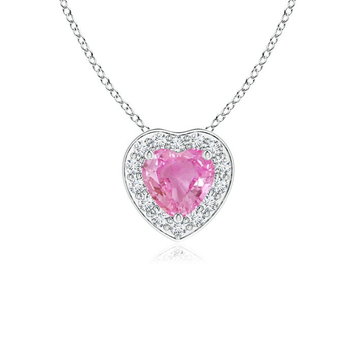 AA - Pink Sapphire / 0.33 CT / 14 KT White Gold