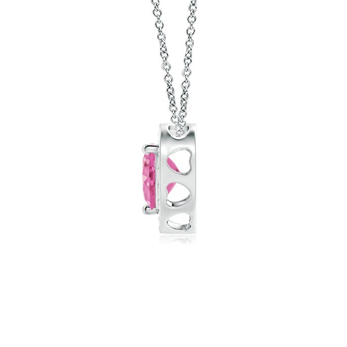 AA - Pink Sapphire / 0.33 CT / 14 KT White Gold