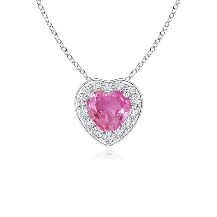 AAA - Pink Sapphire / 0.33 CT / 14 KT White Gold