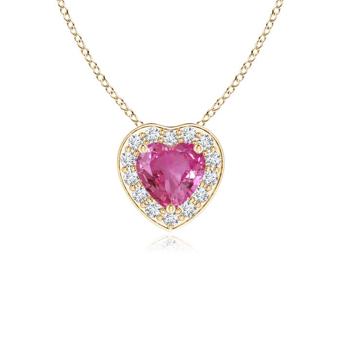 AAAA - Pink Sapphire / 0.33 CT / 14 KT Yellow Gold