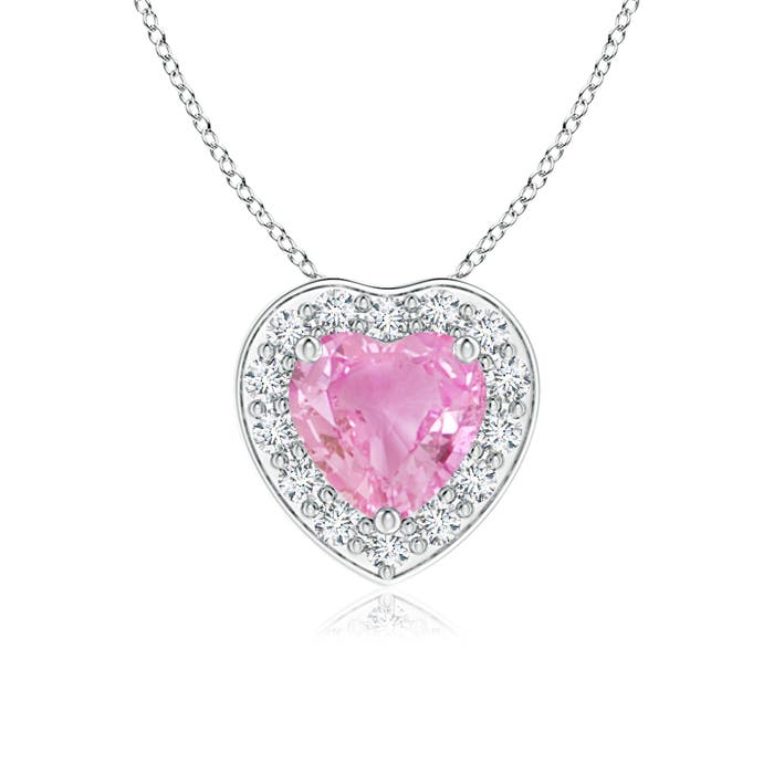 A - Pink Sapphire / 0.63 CT / 14 KT White Gold