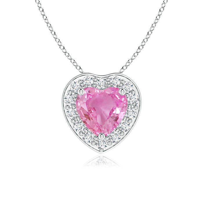 AA - Pink Sapphire / 0.63 CT / 14 KT White Gold