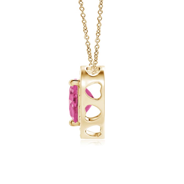 AAA - Pink Sapphire / 0.63 CT / 14 KT Yellow Gold