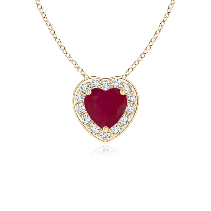 A - Ruby / 0.38 CT / 14 KT Yellow Gold