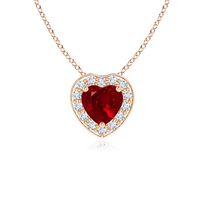 AAAA - Ruby / 0.38 CT / 14 KT Rose Gold