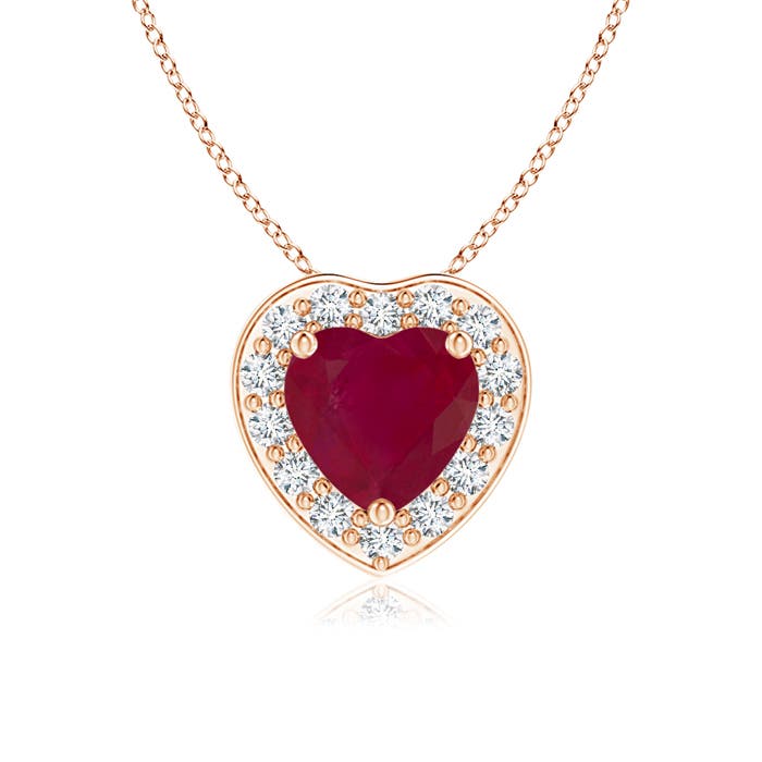 A - Ruby / 0.63 CT / 14 KT Rose Gold