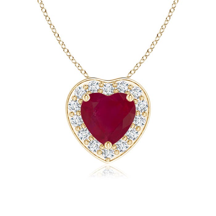 A - Ruby / 0.63 CT / 14 KT Yellow Gold