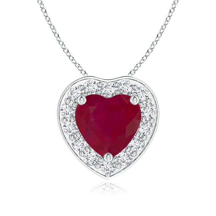 A - Ruby / 0.94 CT / 14 KT White Gold