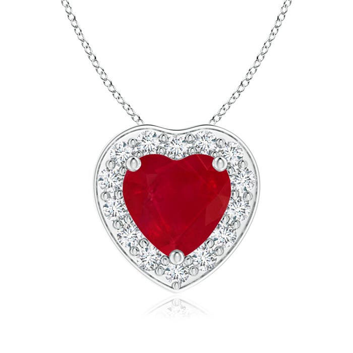 AA - Ruby / 0.94 CT / 14 KT White Gold