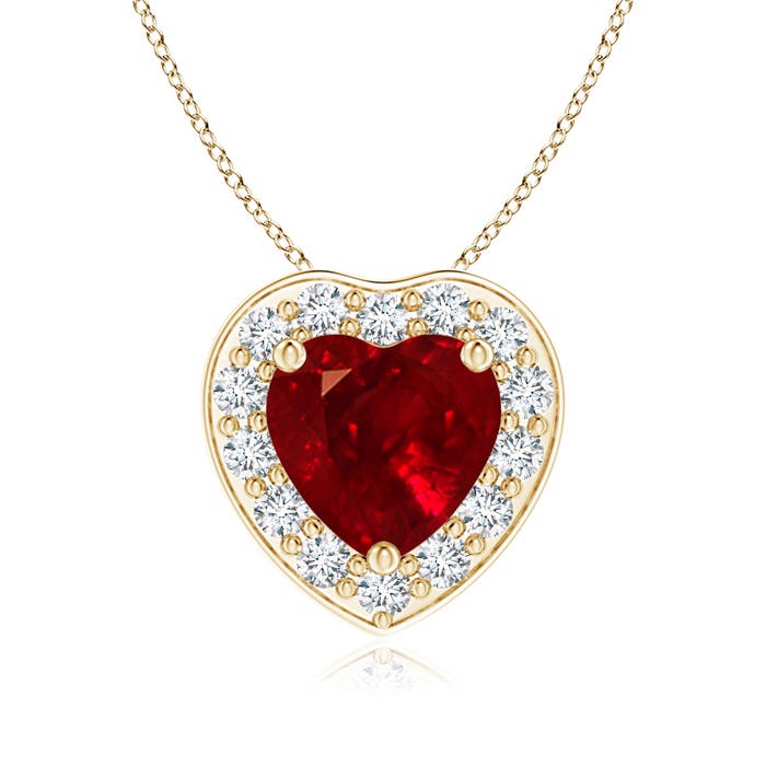 AAAA - Ruby / 0.94 CT / 14 KT Yellow Gold