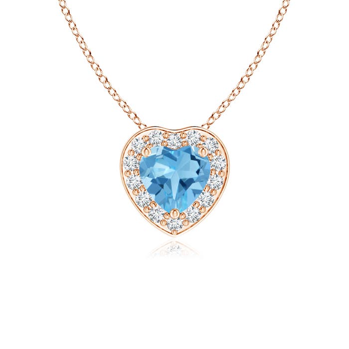 AA - Swiss Blue Topaz / 0.4 CT / 14 KT Rose Gold