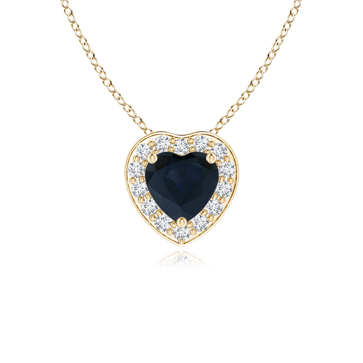 A - Blue Sapphire / 0.38 CT / 14 KT Yellow Gold