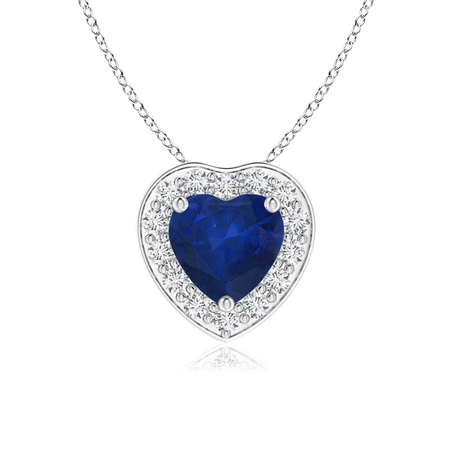 AA - Blue Sapphire / 0.56 CT / 14 KT White Gold