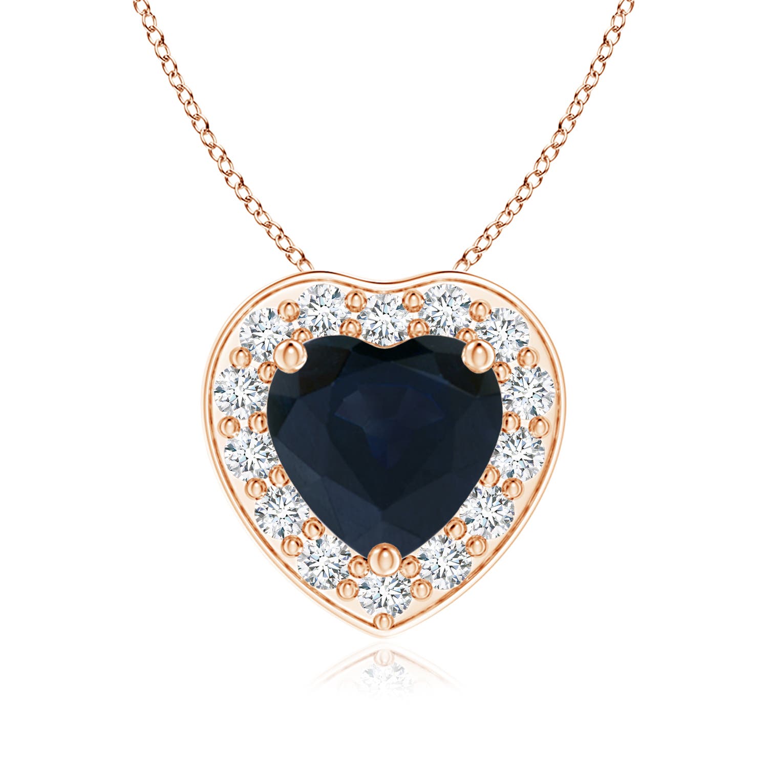 A - Blue Sapphire / 0.99 CT / 14 KT Rose Gold