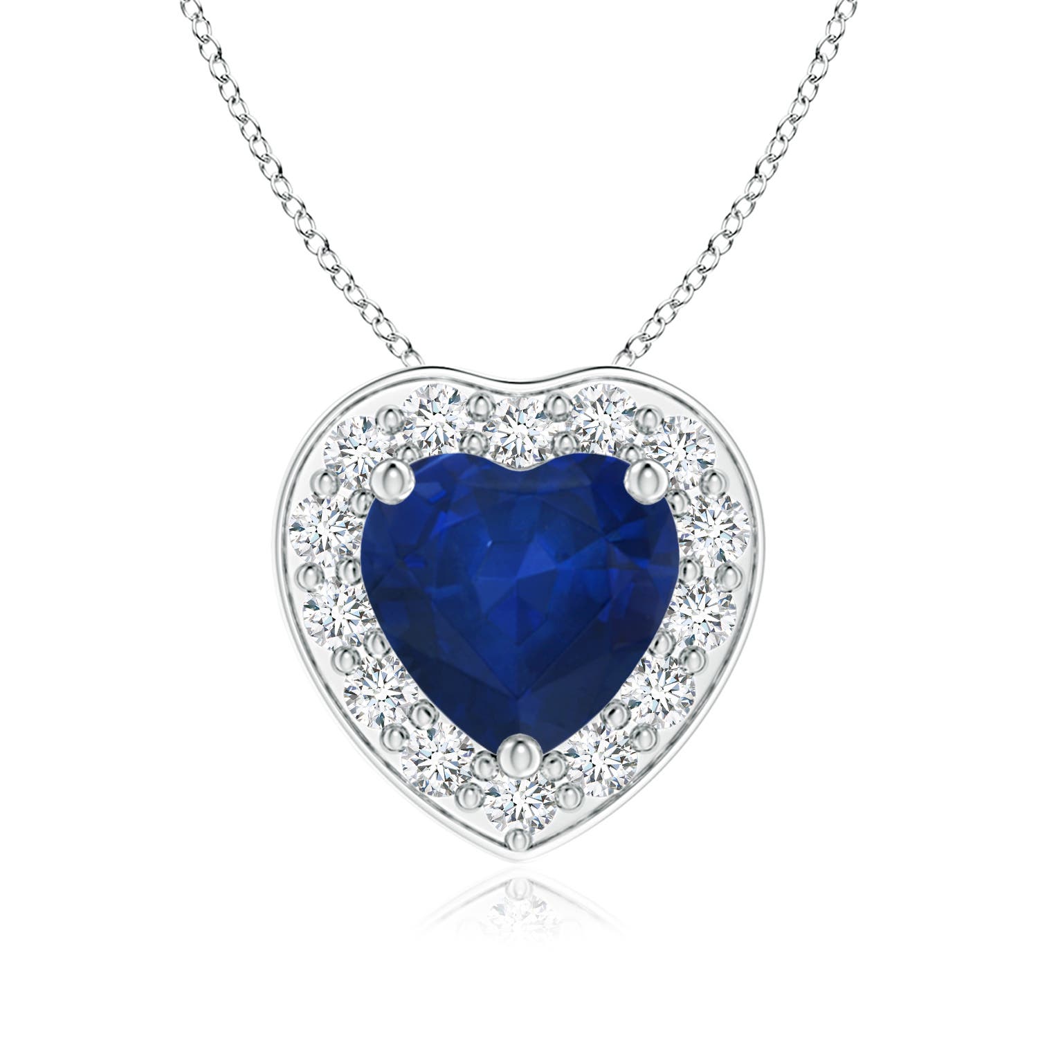 AA - Blue Sapphire / 0.99 CT / 14 KT White Gold