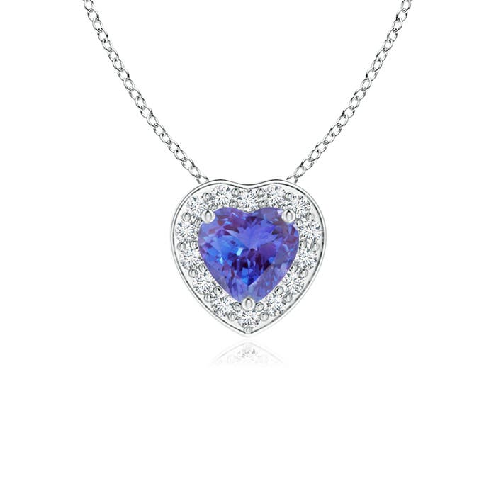 AAA - Tanzanite / 0.31 CT / 14 KT White Gold