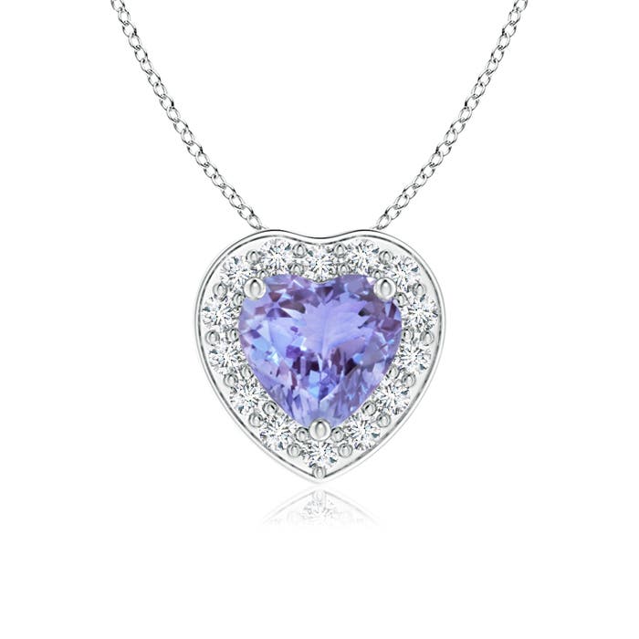 AA - Tanzanite / 0.48 CT / 14 KT White Gold