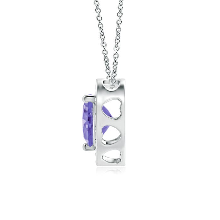 AA - Tanzanite / 0.48 CT / 14 KT White Gold