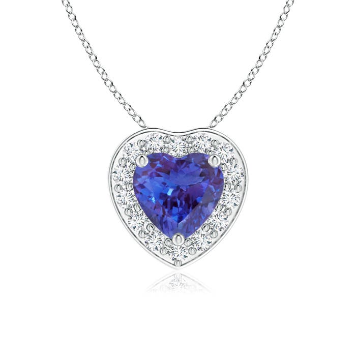 AAAA - Tanzanite / 0.48 CT / 14 KT White Gold