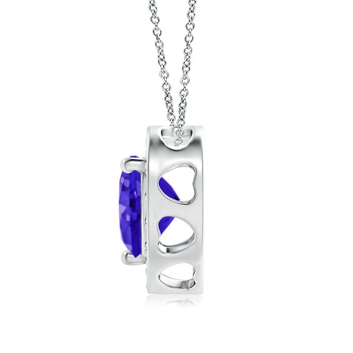 AAAA - Tanzanite / 0.94 CT / 14 KT White Gold