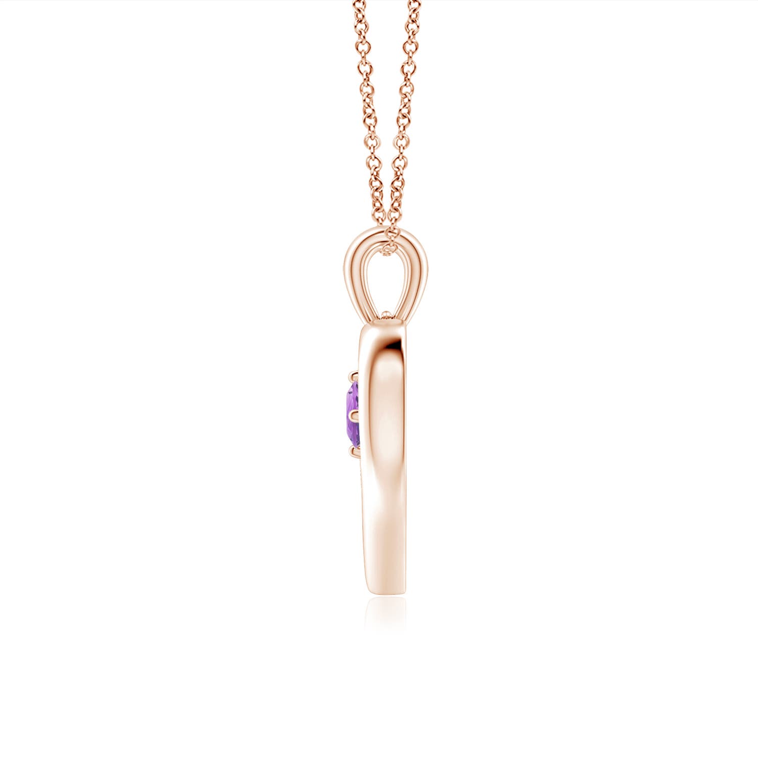 AA - Amethyst / 0.1 CT / 14 KT Rose Gold