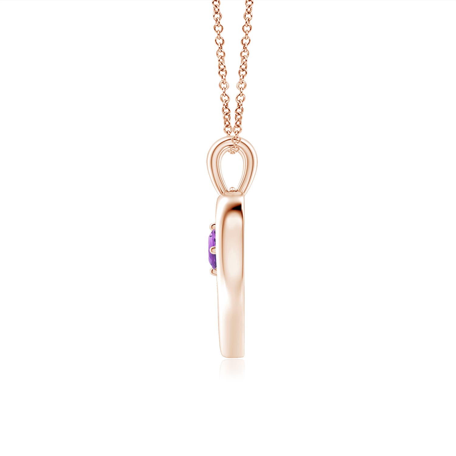 AAA - Amethyst / 0.1 CT / 14 KT Rose Gold