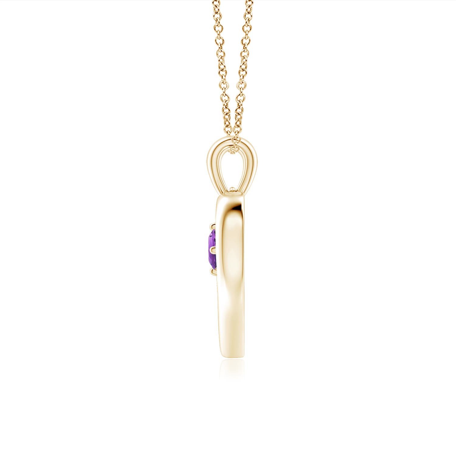 AAAA - Amethyst / 0.1 CT / 14 KT Yellow Gold