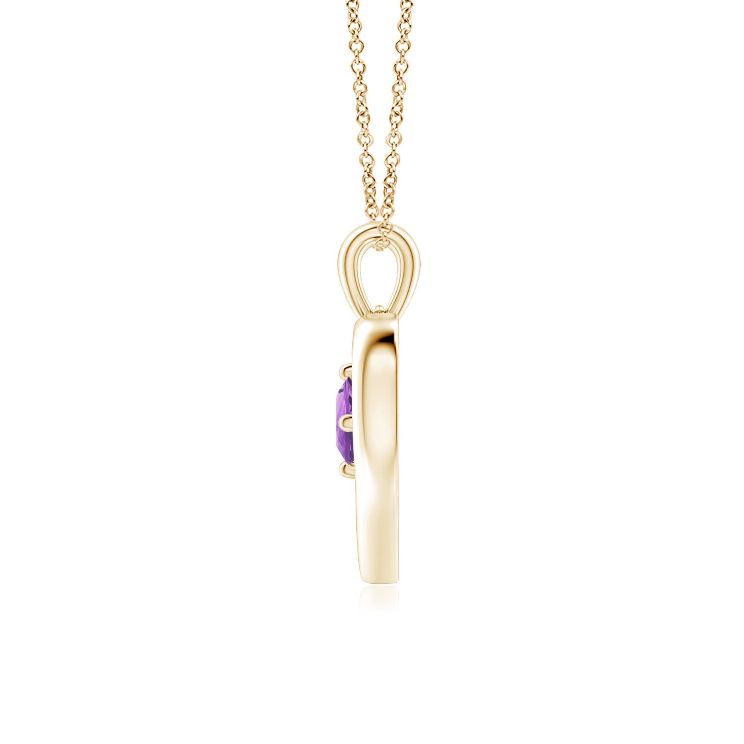 A - Amethyst / 0.25 CT / 14 KT Yellow Gold