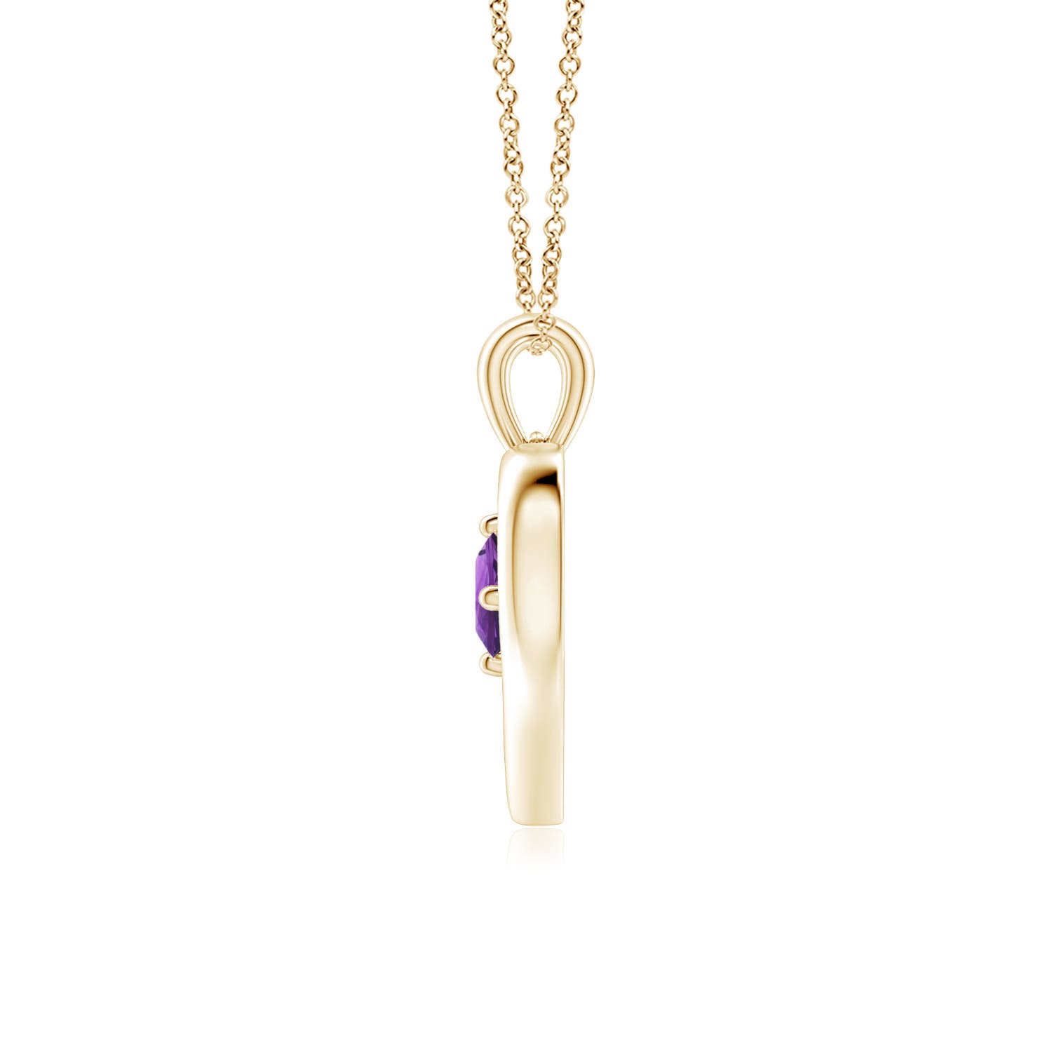 AAA - Amethyst / 0.25 CT / 14 KT Yellow Gold