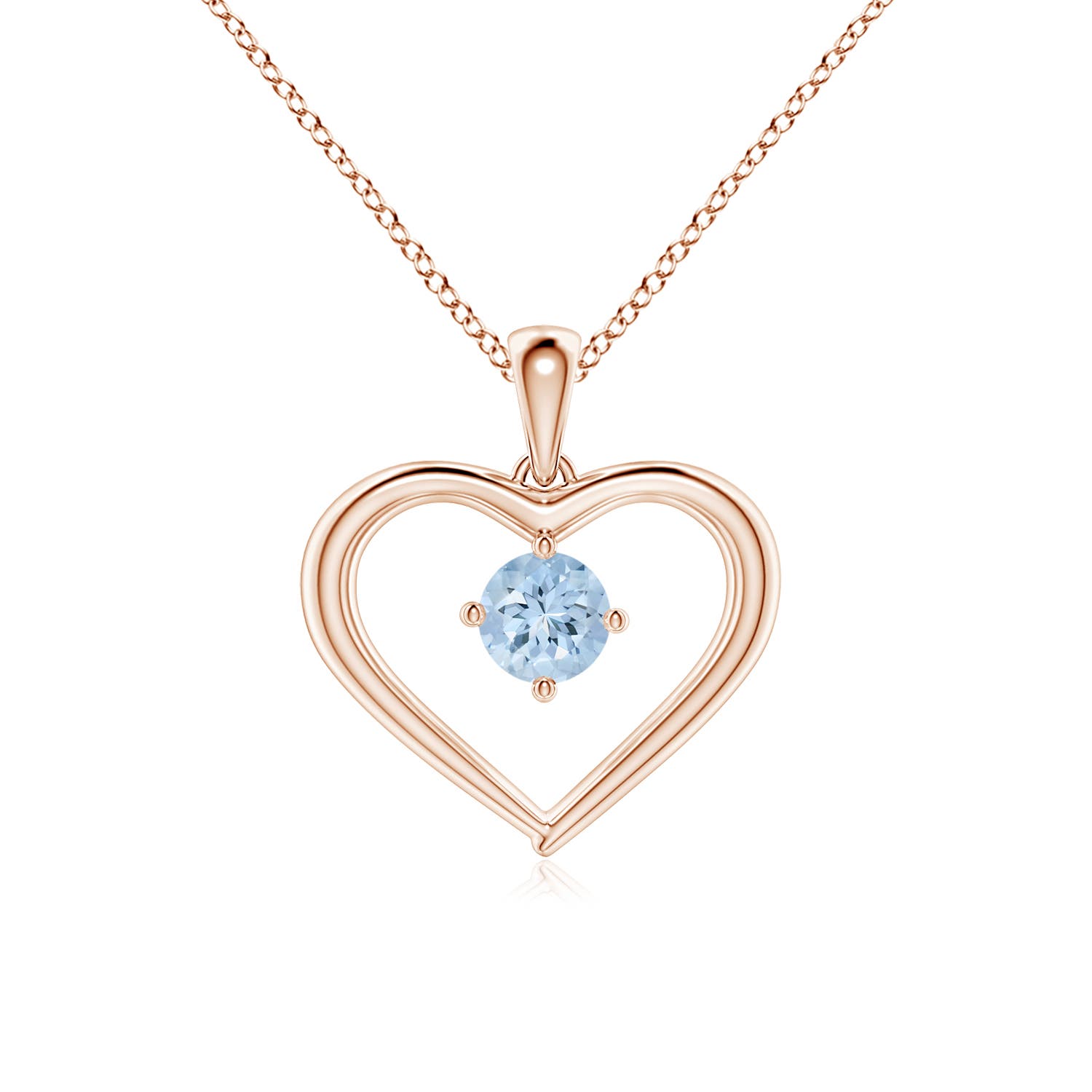 AA - Aquamarine / 0.2 CT / 14 KT Rose Gold