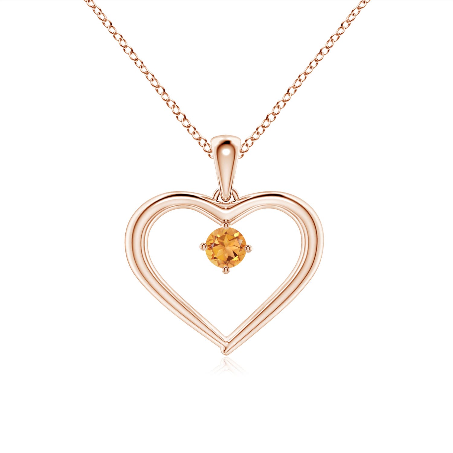 AAA - Citrine / 0.1 CT / 14 KT Rose Gold