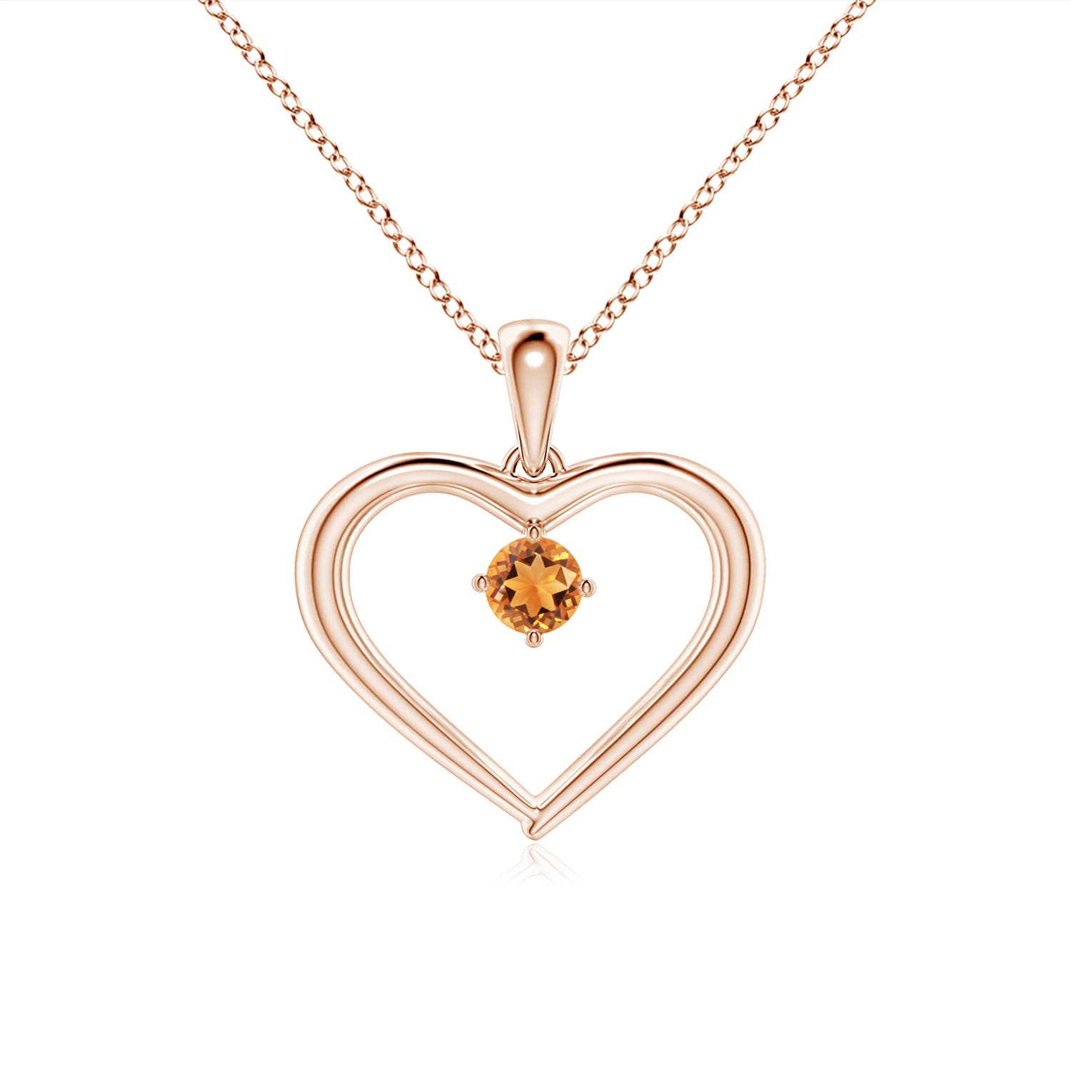 AAAA - Citrine / 0.1 CT / 14 KT Rose Gold