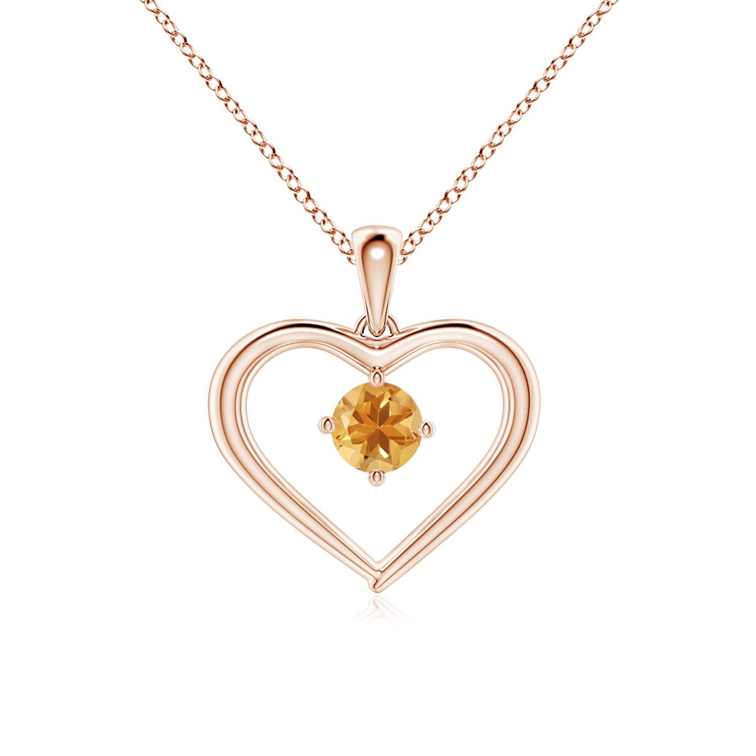 A - Citrine / 0.23 CT / 14 KT Rose Gold